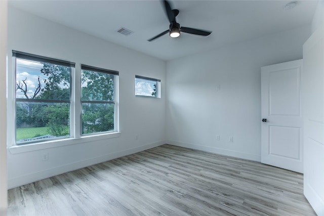 3323 Cornell St, Houston, TX 77022 - spare room with ceiling fan, wood finished floors, and a smoke detector