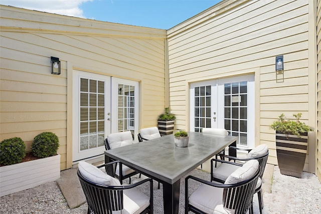 6315 Dellfern Dr, Houston, TX 77035 - view of patio / terrace with french doors and outdoor dining space