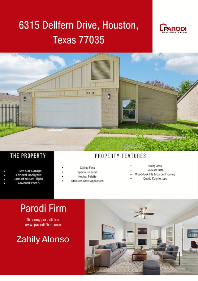 6315 Dellfern Dr, Houston, TX 77035 - view of marketing collateral with multiple images