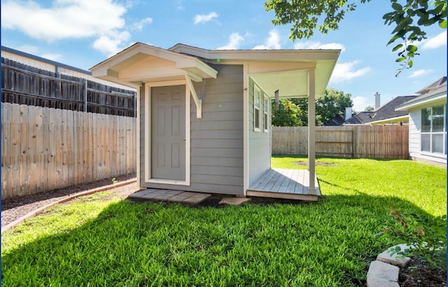 3115 Sable Xing, San Antonio, TX 78232 - view of shed with a fenced backyard