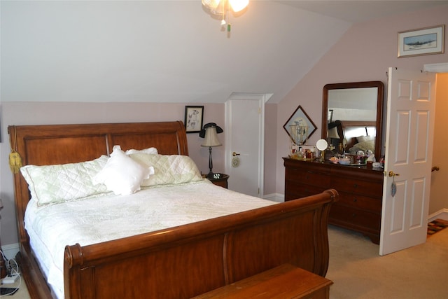 11014 Indian Trails Dr, Tomball, TX 77375 - bedroom with vaulted ceiling and light carpet