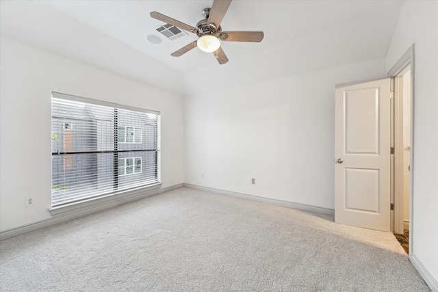 709 Lester St, Houston, TX 77007 - carpeted empty room with a ceiling fan and lofted ceiling