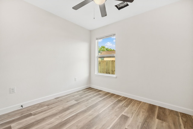 6321 Joe Louis Ln, Houston, TX 77091 - unfurnished room featuring ceiling fan and light wood-style floors