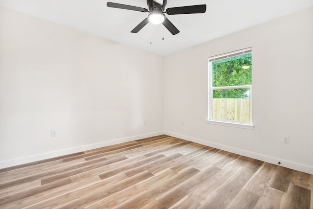 6321 Joe Louis Ln, Houston, TX 77091 - spare room featuring light wood-style flooring and a ceiling fan