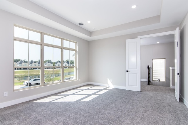 4910 Wunder Way, Houston, TX 77069 - carpeted spare room with recessed lighting and a water view