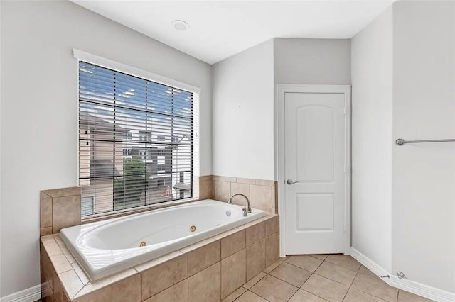 3204 Garden Oaks Vw, Houston, TX 77018 - full bathroom featuring a whirlpool tub and tile patterned floors