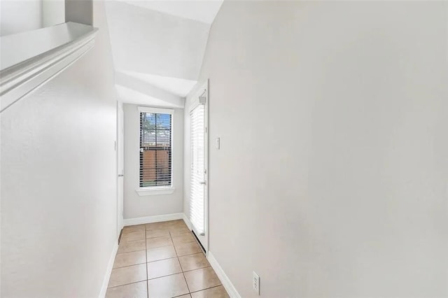 3204 Garden Oaks Vw, Houston, TX 77018 - corridor with light tile patterned flooring and vaulted ceiling