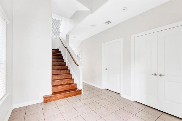 3204 Garden Oaks Vw, Houston, TX 77018 - staircase featuring tile patterned floors and baseboards