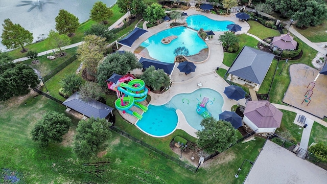 2226 Arrowwood Trl, Katy, TX 77494 - bird's eye view of a pool area