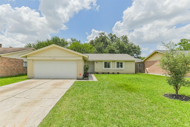 11611 Old Telegraph Rd, Houston, TX 77067 - single story home with a garage, concrete driveway, and brick siding