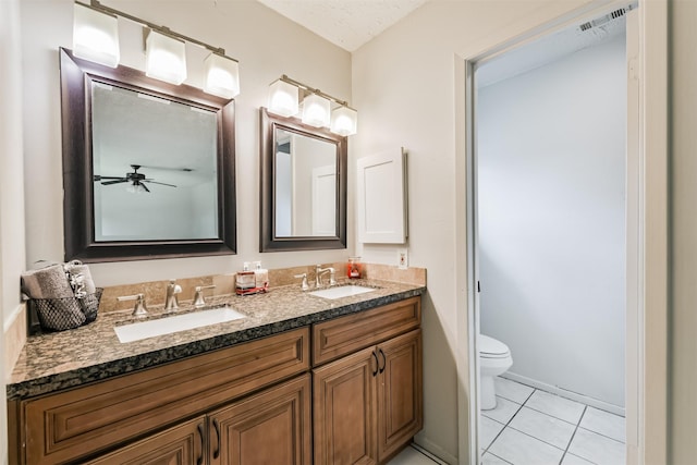 11611 Old Telegraph Rd, Houston, TX 77067 - bathroom with double vanity and tile patterned floors