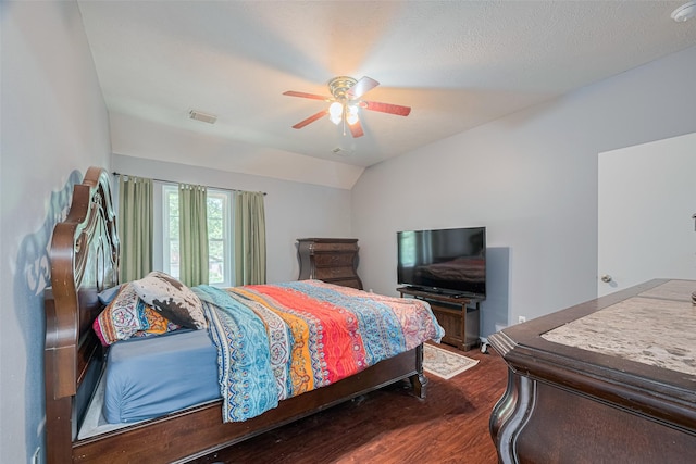 16410 Great Frst, Humble, TX 77346 - bedroom featuring lofted ceiling, ceiling fan, and wood finished floors