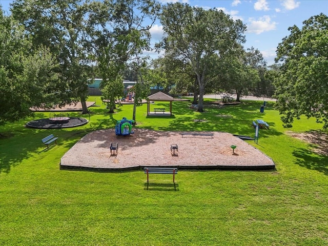 431 Shadow Creek Dr, El Lago, TX 77586 - view of community with a lawn and a gazebo