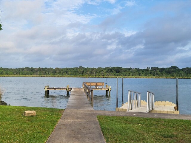 1015 Devonport Ln, Seabrook, TX 77586 - dock area featuring a water view and a view of trees