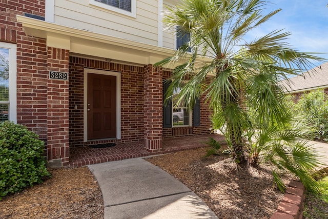 3282 Bend Cove Ct, League City, TX 77573 - doorway to property featuring brick siding