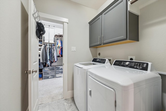 1507 Biondo Way, Houston, TX 77008 - washroom featuring cabinet space and washing machine and dryer