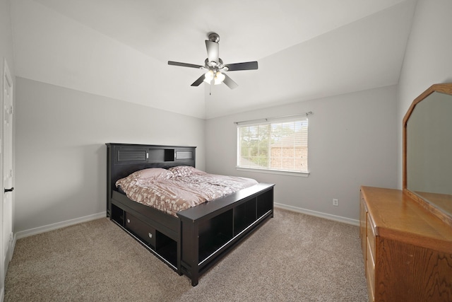 14210 Northface Manor Ct, Cypress, TX 77429 - carpeted bedroom with a ceiling fan and lofted ceiling