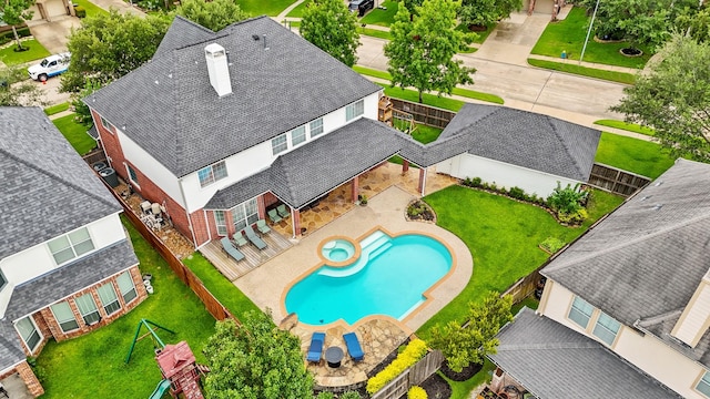 14210 Northface Manor Ct, Cypress, TX 77429 - aerial view of a pool