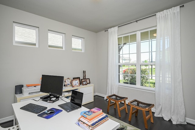 24311 Orley Island Ct, Katy, TX 77493 - office space featuring dark wood-type flooring and baseboards