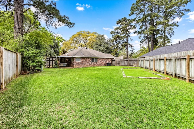110 Rustling Wind Dr, Montgomery, TX 77356 - fenced backyard featuring a sunroom