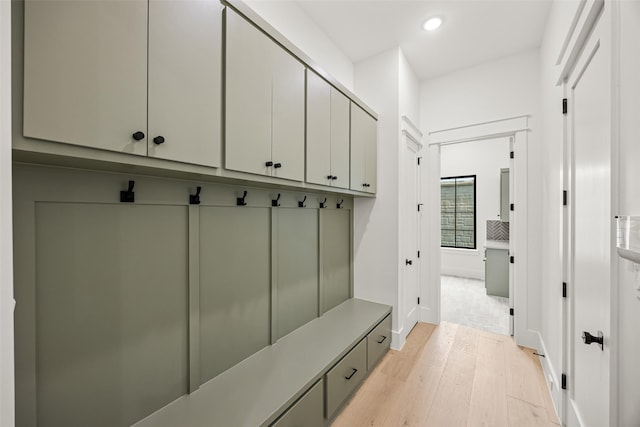 431 W 30th St, Houston, TX 77018 - mudroom with light wood-type flooring and recessed lighting