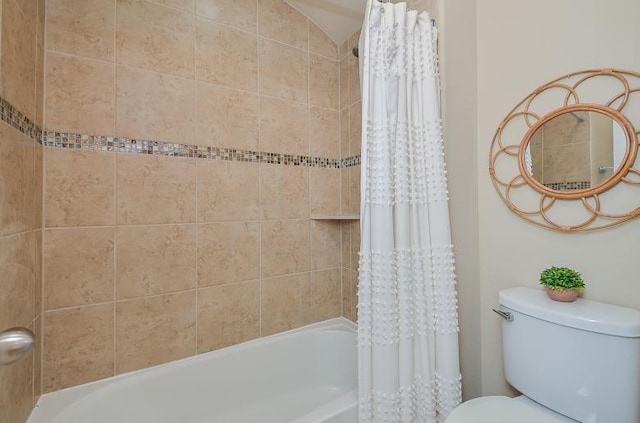 4327 Estes Ridge Ln, Katy, TX 77493 - full bathroom with shower / tub combo with curtain and toilet