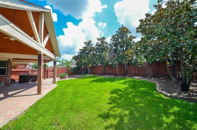 4327 Estes Ridge Ln, Katy, TX 77493 - fenced backyard featuring a patio area