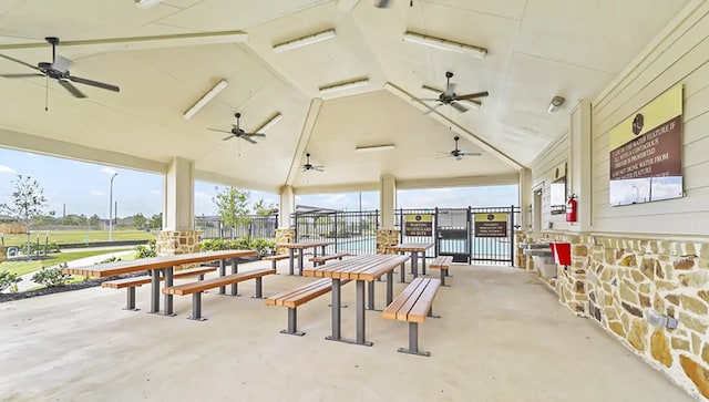 4327 Estes Ridge Ln, Katy, TX 77493 - view of patio featuring ceiling fan and a gazebo