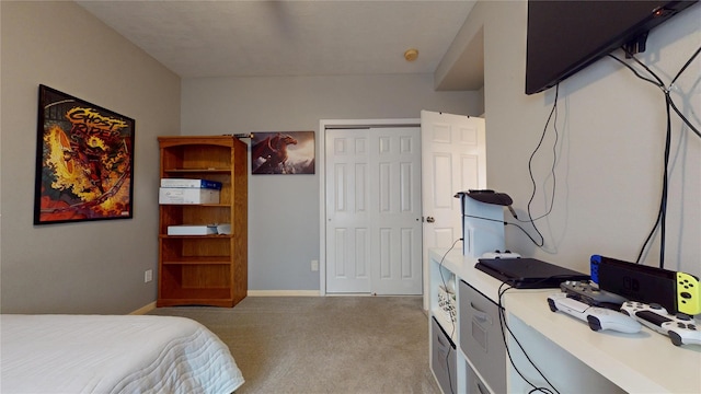 1309 Bayswater Dr, Houston, TX 77047 - carpeted bedroom featuring a closet and baseboards