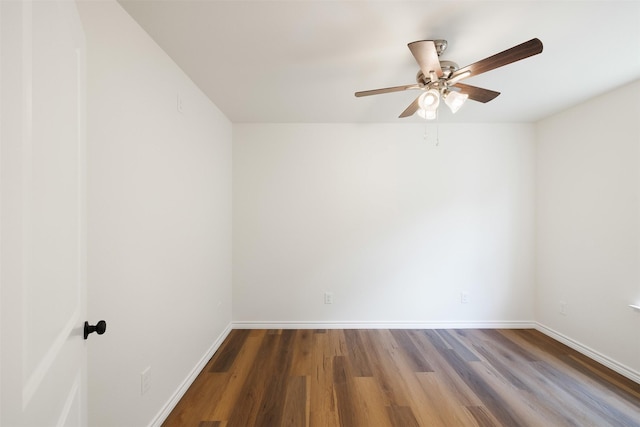 228 Cherry, Lexington, TX 78947 - spare room featuring a ceiling fan and wood finished floors