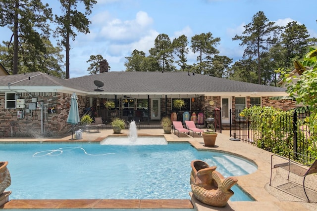 355 Cumberland Trl, Conroe, TX 77302 - view of swimming pool featuring a patio area