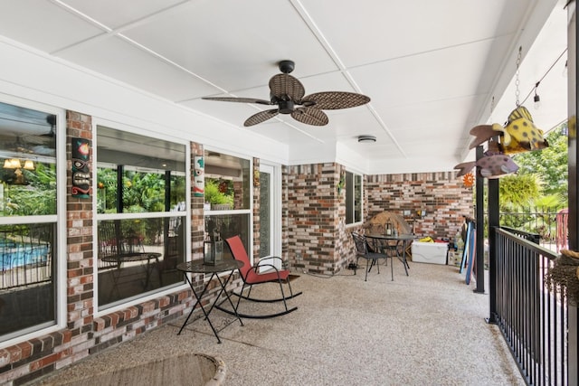 355 Cumberland Trl, Conroe, TX 77302 - view of patio with a ceiling fan