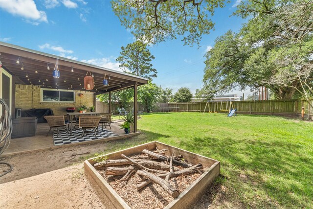 3543 Acorn Springs Ln, Spring, TX 77389 - fenced backyard featuring a patio and a garden