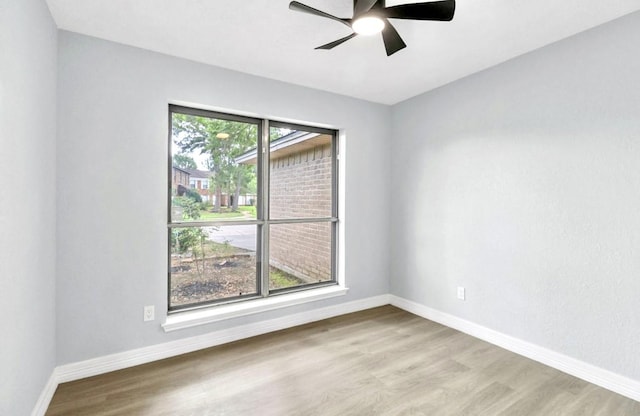 16307 N Mist Dr, Houston, TX 77073 - spare room featuring wood finished floors and ceiling fan