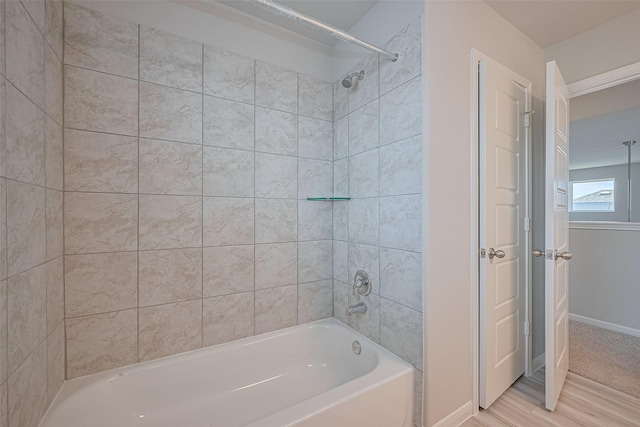 27222 Clear Breeze Dr, Katy, TX 77493 - full bath with wood finished floors and tub / shower combination