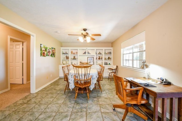 22035 Buescher Rd, Tomball, TX 77377 - dining room featuring a ceiling fan