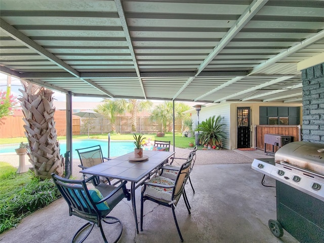 5439 Loch Lomond Dr, Houston, TX 77096 - view of patio / terrace with outdoor dining space and area for grilling
