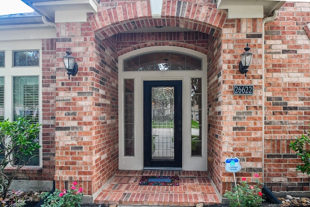 26622 Boulder Cove Ct, Katy, TX 77494 - view of exterior entry featuring brick siding