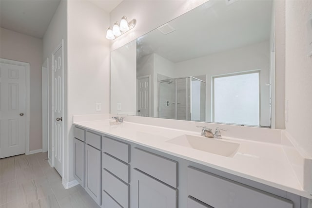 23607 Acerola Tree Ct, Katy, TX 77493 - bathroom with double vanity and a stall shower