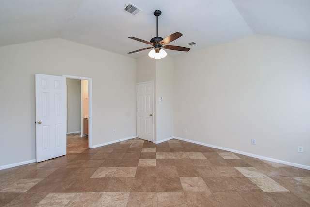 19727 Hon Ct, Katy, TX 77449 - unfurnished bedroom with vaulted ceiling and ceiling fan