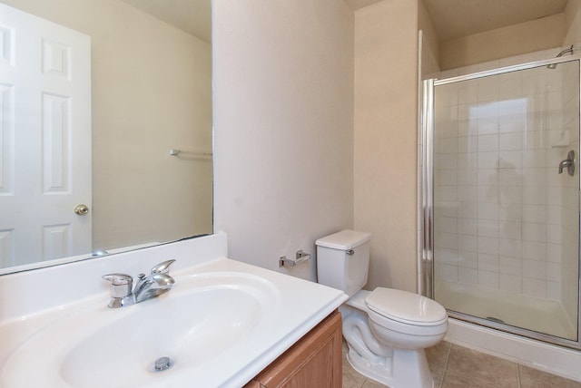 19727 Hon Ct, Katy, TX 77449 - full bathroom featuring a stall shower, vanity, and tile patterned floors