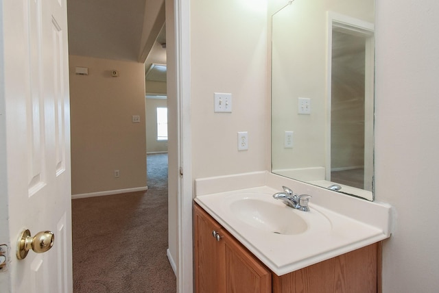 19727 Hon Ct, Katy, TX 77449 - bathroom with vanity and baseboards