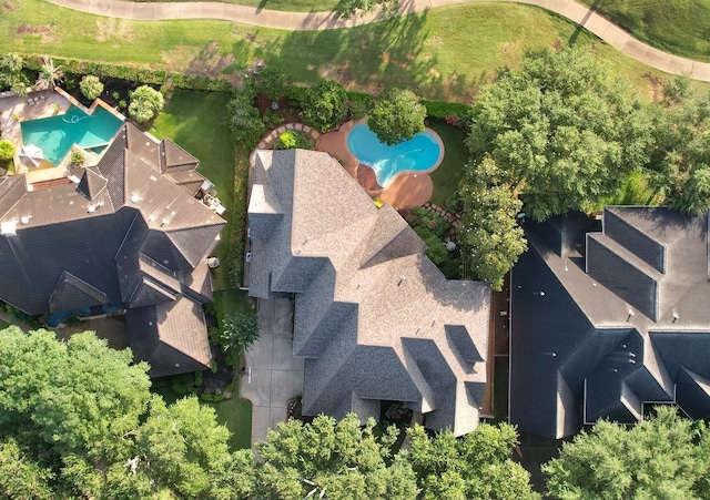 3207 Riviera Dr, Sugar Land, TX 77479 - aerial overview of property's location featuring a pool area