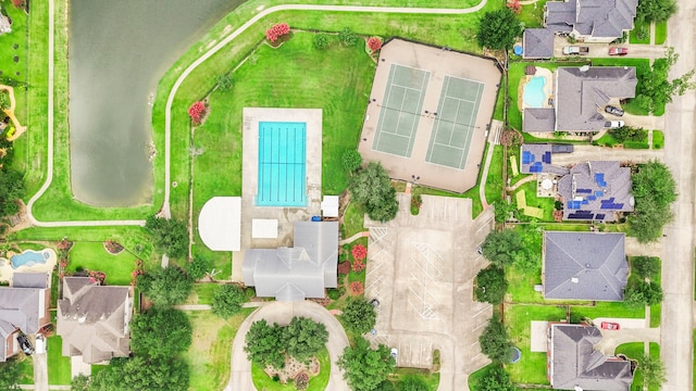 3602 Vashon Ln, Spring, TX 77388 - aerial view of residential area with a pool area