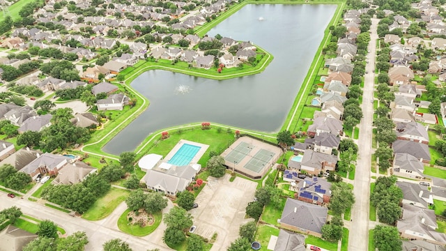 3602 Vashon Ln, Spring, TX 77388 - aerial perspective of suburban area with a large body of water