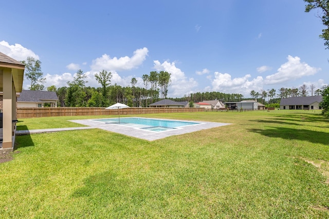 2018 Rd 660, Dayton, TX 77535 - view of pool featuring a fenced backyard and a pool with connected hot tub