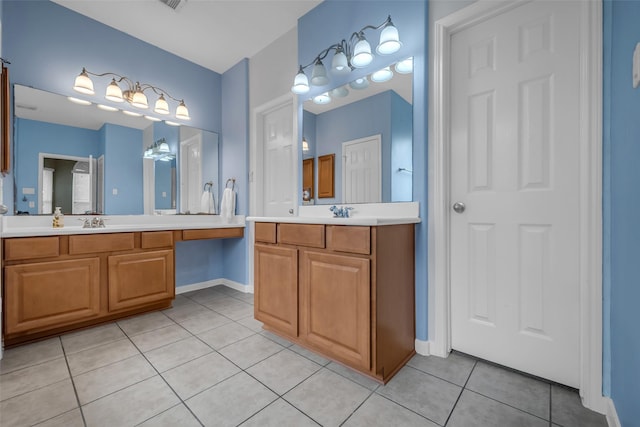 5531 Cherish Trl, Katy, TX 77494 - bathroom featuring tile patterned flooring and vanity
