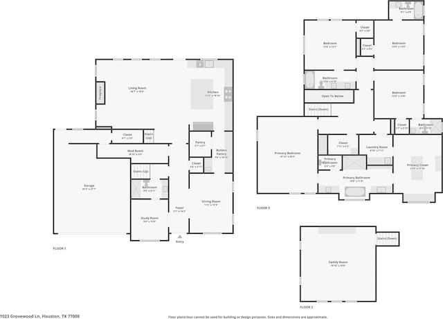 1023 Grovewood Ln, Houston, TX 77008 - view of property floor plan