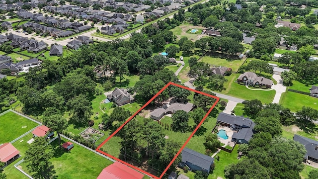 17010 Cypress Knee Dr, Cypress, TX 77429 - aerial view of residential area featuring property boundaries highlighted