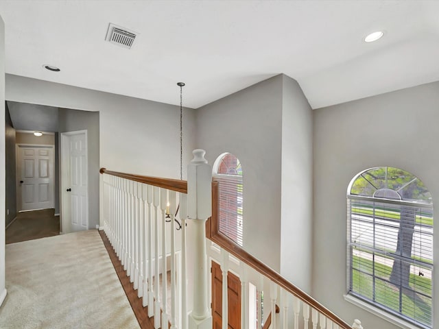 1227 Redwood Bough Ln, Houston, TX 77062 - hallway featuring an upstairs landing, healthy amount of natural light, and carpet